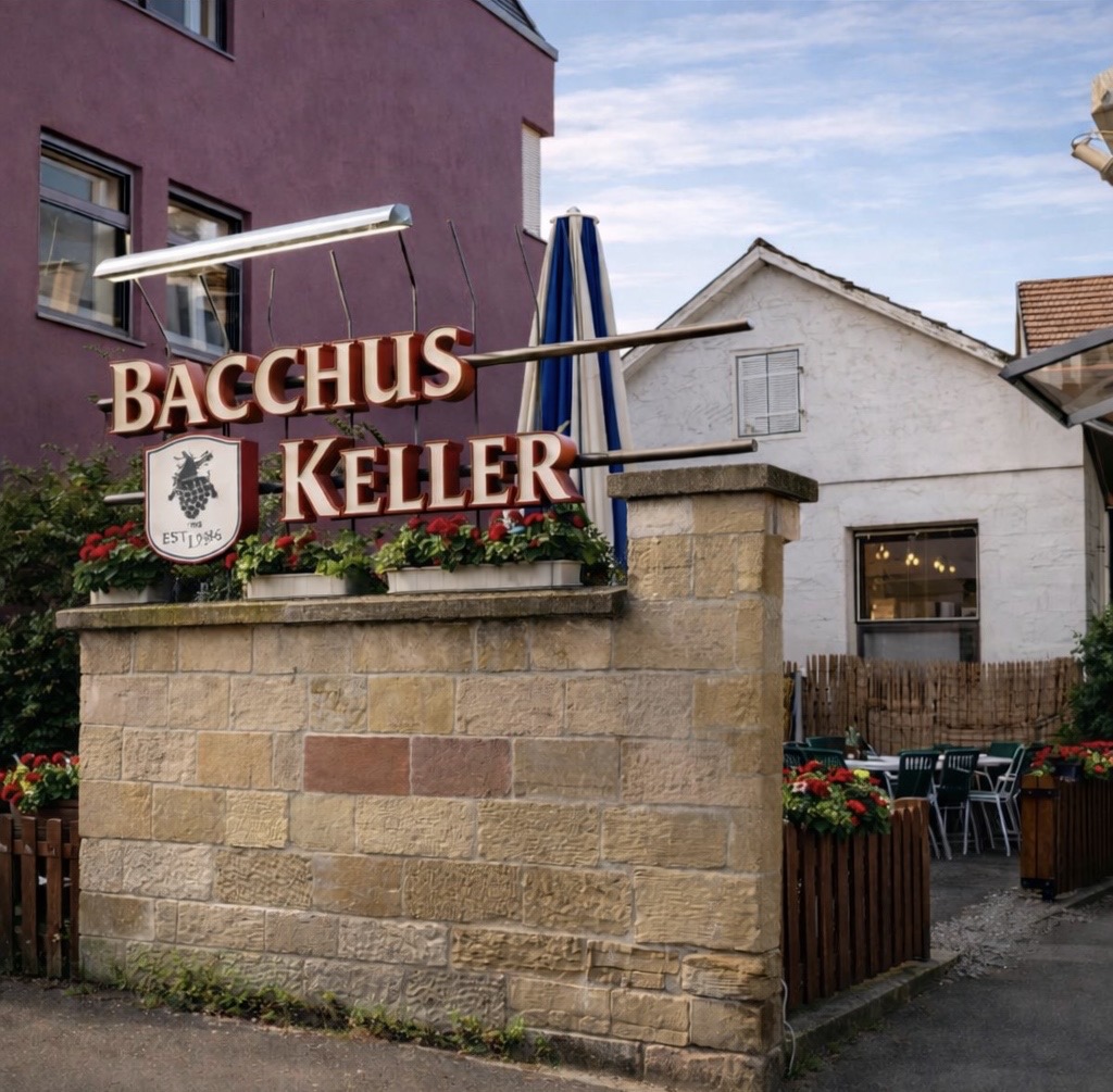 Eingang des Restaurants Bacchus-Keller
